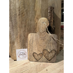 Handgedecoreerd serveerplankje uit mangohout