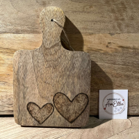 Handgedecoreerd serveerplankje uit mangohout