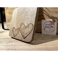 Handgedecoreerd serveerplankje uit mangohout