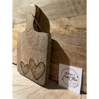 Handgedecoreerd serveerplankje uit mangohout