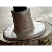 Kaarshouder in klei met kaars