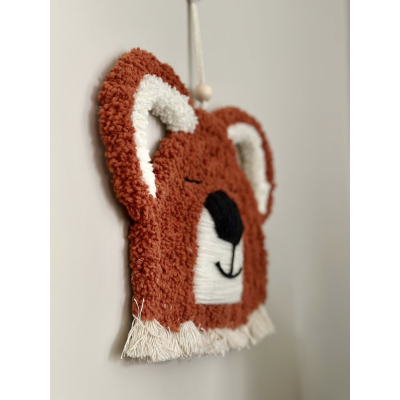 macramé berenkop, kleur naar keuze