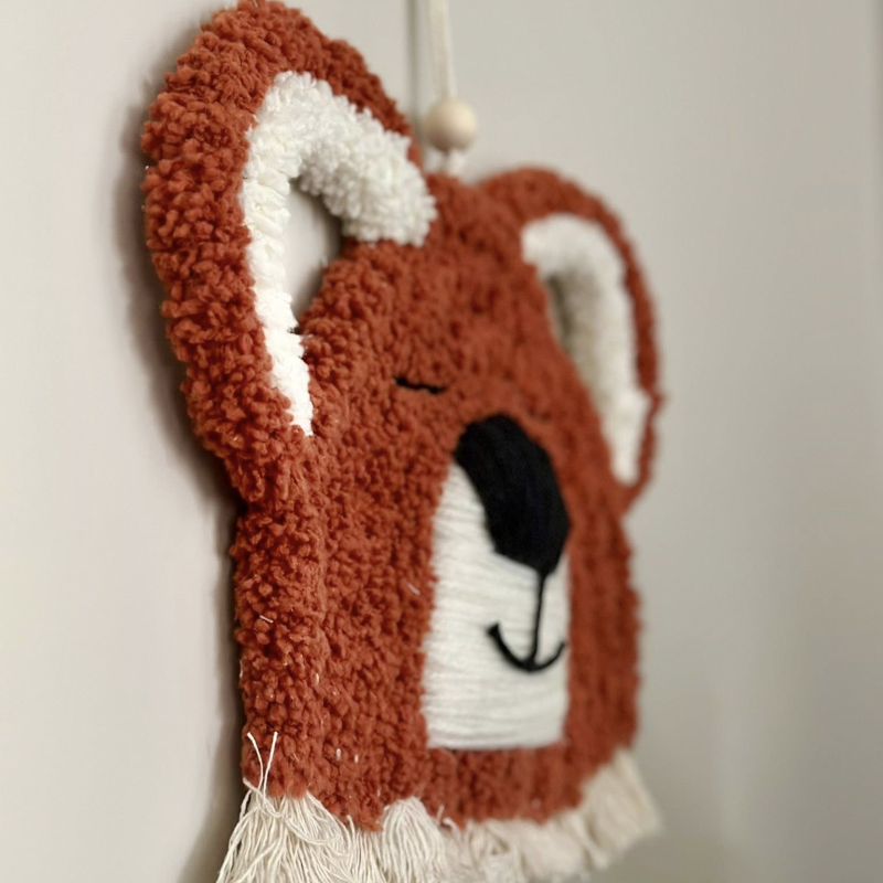 macramé berenkop, kleur naar keuze