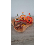 set pompoenen macramé op plankje