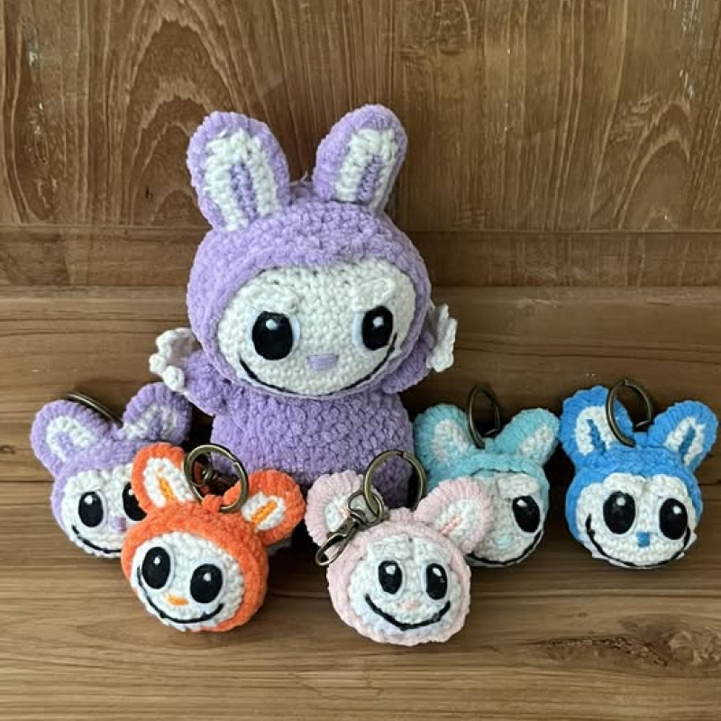 Labubu sleutelhanger, kleur naar keuze