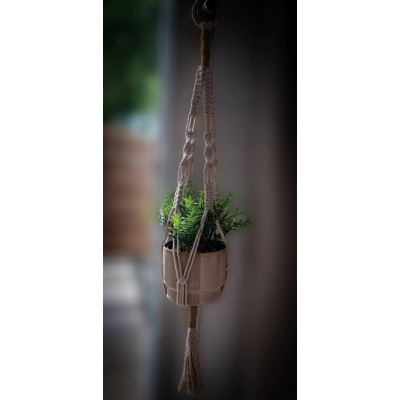 Macramé plantenhanger handgemaakt
