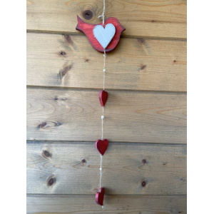 hanger grenen houten vogel met hartje