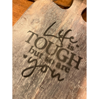 snij- of tappasplank in mango handgedecoreerd (verschillende opties)