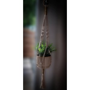 Macramé plantenhanger handgemaakt